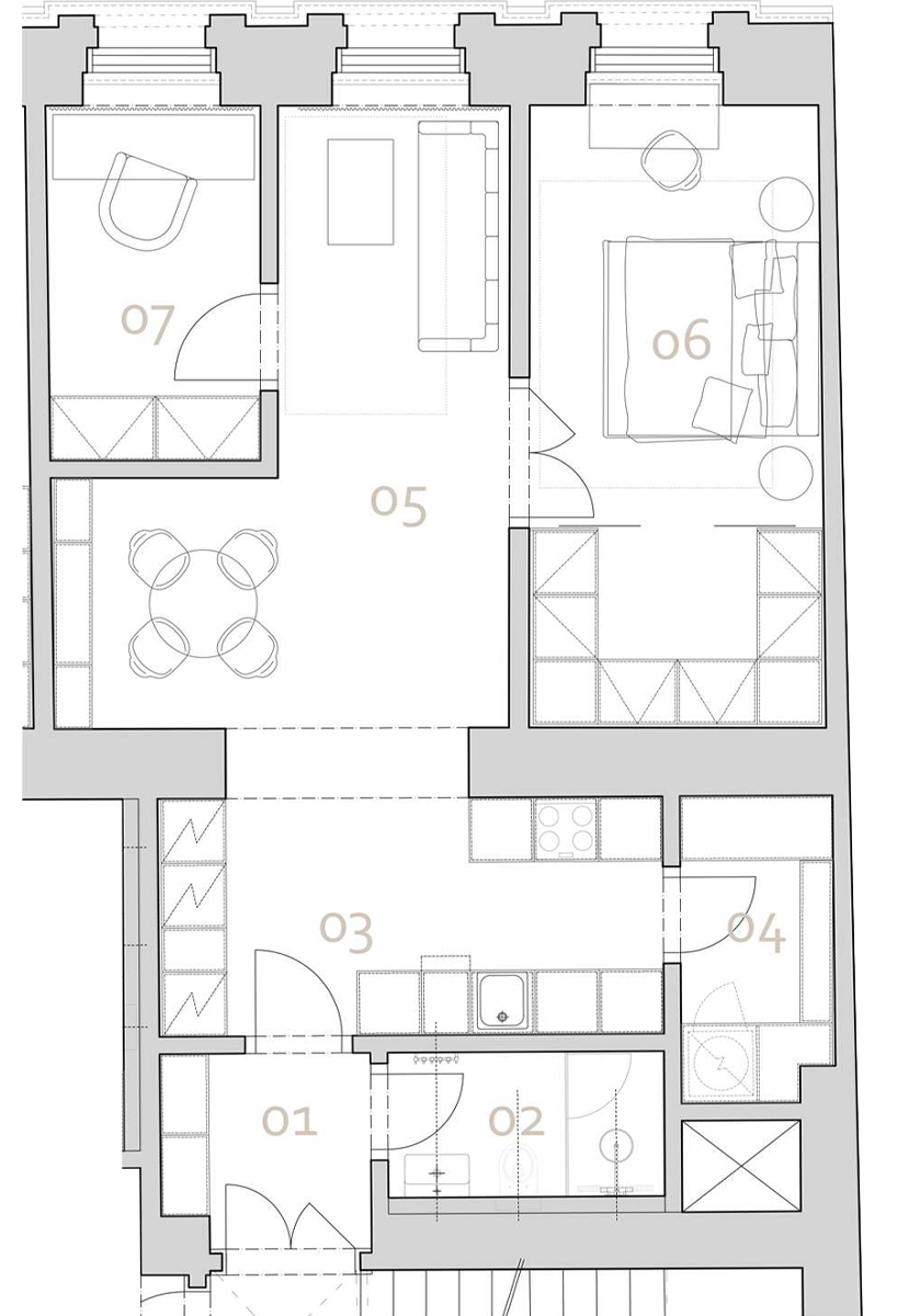 Byt č. 3 – Půdorys